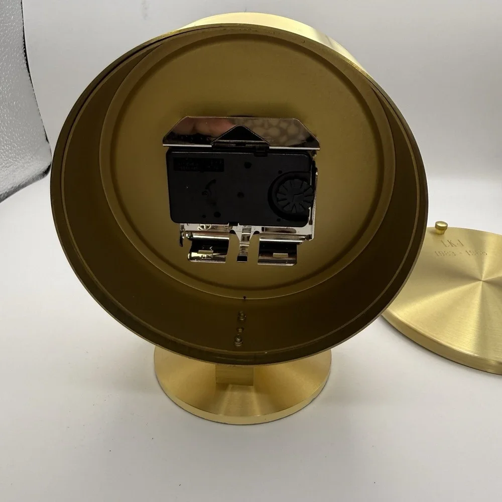 VINTAGE HOWARD MILLER NATHAN GEORGE HORWITT BRASS MUSEUM DESK CLOCK MOVADO MCM